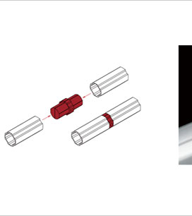 精益管直線內漲件安裝示意圖
