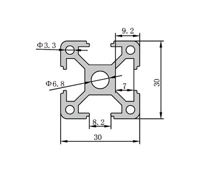 3030重型鋁型材技術(shù)參數(shù) 3030重型鋁型材技術(shù)參數(shù)